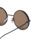 细节 - 点击放大 - FENDI - Fendirama品牌标志镜片圆框太阳眼镜