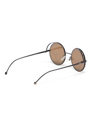 模特儿示范图 - 点击放大 - FENDI - Fendirama品牌标志镜片圆框太阳眼镜