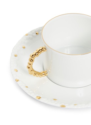细节 –点击放大 - L'OBJET - x Haas Brothers Mojave镀金陶瓷茶杯及杯碟套装－金色及白色