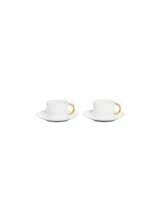 首图 –点击放大 - L'OBJET - x Haas Brothers Mojave镀金陶瓷茶杯及杯碟套装－金色及白色