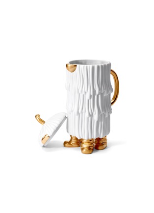 细节 –点击放大 - L'OBJET - x Haas Brothers Djuna镀金陶瓷咖啡及茶壶－白色及金色