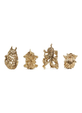 首图 –点击放大 - L'OBJET - x Haas Brothers Monster Ball 黄铜餐巾环套装－金色