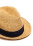 细节 - 点击放大 - MOSSANT - 拼色扭结针织帽带编织草帽