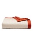 首图 –点击放大 - FRETTE - Rectangular拼色条纹围边绗缝菱格纯棉棉缎床罩－米色及红色
