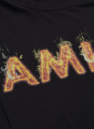  - AMIRI - 火焰品牌名称印花纯棉T恤