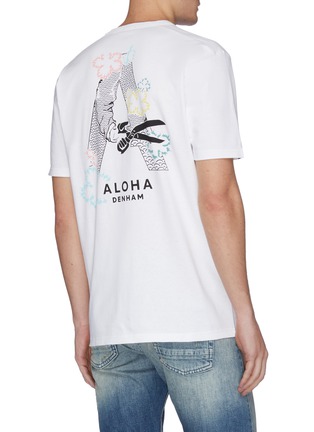 背面 - 点击放大 - DENHAM - Aloha日式花卉印花剪刀纯棉T恤