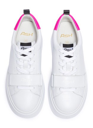 细节 - 点击放大 - ASH - Miracle logo搭带真皮厚底运动鞋