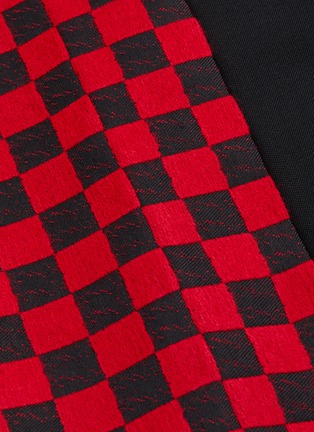  - HAIDER ACKERMANN - 拼色侧格纹羊毛长裤