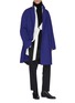 模特儿示范图 - 点击放大 - HAIDER ACKERMANN - 拼色oversize羊毛大衣