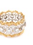 细节 –点击放大 - BUCCELLATI - 'Rombi Eternelle' diamond gold openwork ring