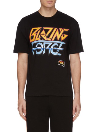 首图 - 点击放大 - MC Q - BLAZING FORCE英文字印花纯棉T恤