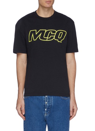 首图 - 点击放大 首图 - 点击放大 - McQ Alexander McQueen - logo印花落肩袖纯棉T恤