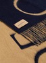 细节 - 点击放大 - RUE DE TOKYO - 品牌标志流苏拼色羊绒围巾