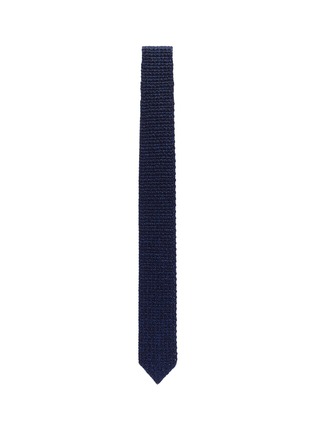 模特儿示范图 - 点击放大 - LARDINI - 混色丝混羊毛针织领带