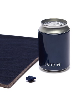 细节 - 点击放大 - LARDINI - 拼色围边羊绒混丝针织袋巾