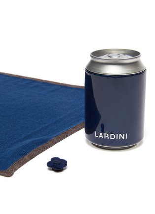 细节 - 点击放大 - LARDINI - 拼色围边羊绒混丝针织袋巾