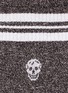 细节 - 点击放大 - ALEXANDER MCQUEEN - 条纹点缀骷髅头闪亮丝线针织袜