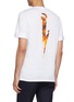背面 - 点击放大 - NEIL BARRETT - 火焰闪电图案纯棉T恤