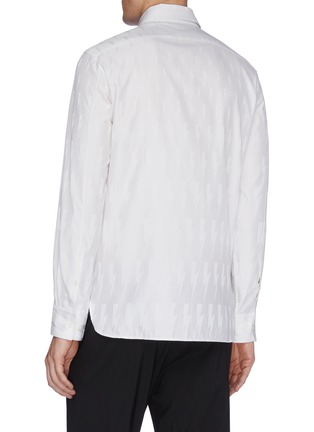 背面 - 点击放大 - NEIL BARRETT - 闪电图案纯棉衬衫