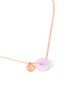 模特儿示范图 - 点击放大 - SAMUEL KUNG - Jade hoop pendant 18k rose gold necklace