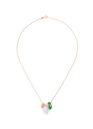 首图 - 点击放大 - SAMUEL KUNG - Jade feet pendant 18k rose gold necklace