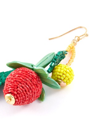 细节 - 点击放大 - KENNETH JAY LANE - 草莓造型珠饰吊坠耳环