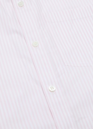  - BALENCIAGA - New Swing品牌名称系结衣领条纹衬衫
