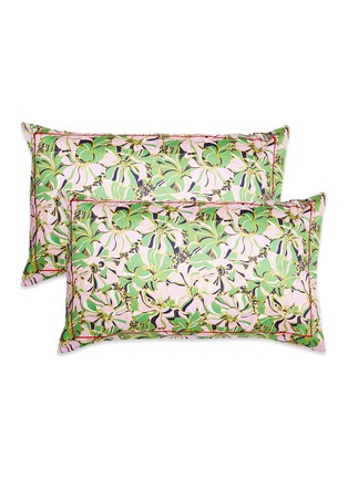 首图 –点击放大 - LA DOUBLEJ - 抽象花卉纯棉缎面枕套两件套