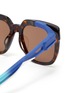 细节 - 点击放大 - BALENCIAGA - Hybrid切割镜腿玳瑁板材太阳眼镜