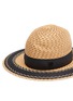 细节 - 点击放大 - MAISON MICHEL - Virginie拼色帽带编织草帽