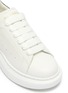 细节 - 点击放大 - ALEXANDER MCQUEEN - 'Kids Oversized Sneaker' in leather with suede collar