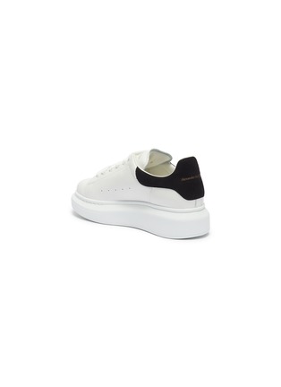 细节 - 点击放大 - ALEXANDER MCQUEEN - 'Kids Oversized Sneaker' in leather with suede collar