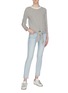模特儿示范图 - 点击放大 - CURRENT/ELLIOTT - The 7-Pocket高腰修身露踝牛仔裤