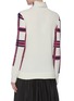 背面 - 点击放大 - CÉDRIC CHARLIER - Stripe Fantasy不规则格纹高领初剪羊毛针织衫