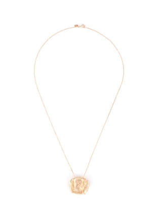 首图 - 点击放大 - SARAH & SEBASTIAN - 'Large Leaf' 10k yellow gold pendant necklace