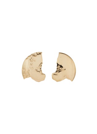 首图 - 点击放大 - SARAH & SEBASTIAN - 'Chasm Disc' 10k yellow gold mismatched stud earrings