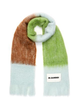 首图 - 点击放大 - JIL SANDER - 拼色设计品牌标志马海毛混羊毛围巾