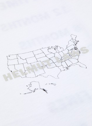  - HELMUT LANG - Laws品牌名称地图图案英文字纯棉T恤