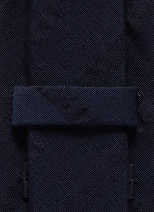 细节 - 点击放大 - LARDINI - 暗条纹羊毛混棉领带