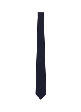模特儿示范图 - 点击放大 - LARDINI - 暗条纹羊毛混棉领带