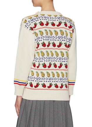 背面 - 点击放大 - GUCCI - 品牌名称草莓菠萝嵌花针织衫