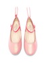 模特儿示范图 - 点击放大 - SOPHIA WEBSTER - Chiara儿童款立体蝴蝶翅膀真皮玛丽珍鞋