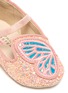 细节 - 点击放大 - SOPHIA WEBSTER - 婴儿款蝴蝶翅膀刺绣闪粉平底鞋