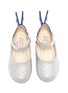 模特儿示范图 - 点击放大 - SOPHIA WEBSTER - Chiara幼儿款五角星蝴蝶闪粉玛丽珍鞋
