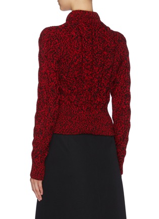 背面 - 点击放大 - ALEXANDER MCQUEEN - Cutout neck marled wool sweater