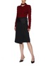 模特儿示范图 - 点击放大 - ALEXANDER MCQUEEN - Cutout neck marled wool sweater