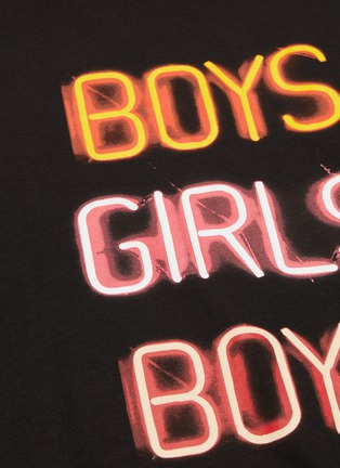  - NEIL BARRETT - BOYS GIRLS BOYS英文字印花棉混莫代尔T恤