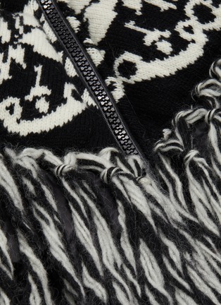  - SACAI - 流苏民族风羊毛针织布饰羽绒夹克