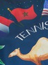  - CASABLANCA - Tennis Club英文字椰子树国旗图案真丝衬衫