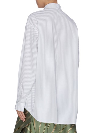 背面 - 点击放大 - KIMHĒKIM - CAMERON绑带设计条纹衬衫